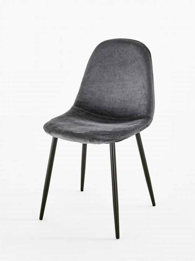 Barcelona Grey Velvet Chair 65.00 Chairs Bar Stools Furniture