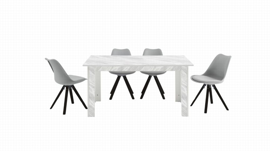 Malvern Table & 4 Violet Chairs