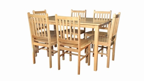Malay Table & 6 Chairs