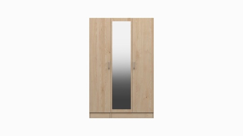 Budget 3 Door Wardrobe With Mirror