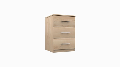 Budget 3 Drawer Bedside