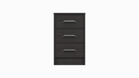 Marlow - Anthracite Oak 3 Drawer Bedside