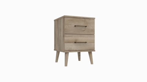 Oakleigh Natural 2 Drawer Bedside