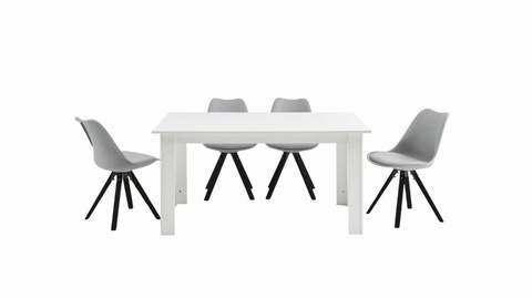 Malvern Table & 4 Violet Chairs