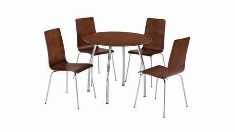 Walnut Table & 4 Chairs