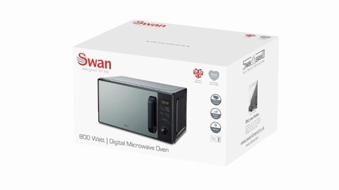 Swan 20l 800W Microwave Digital Black