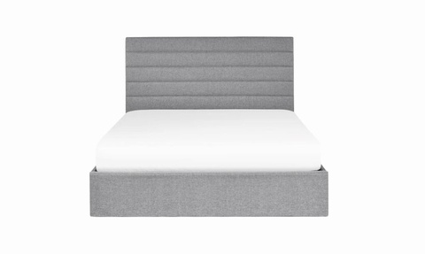 Merida Double Grey Lift-Up Ottoman Storage Bed