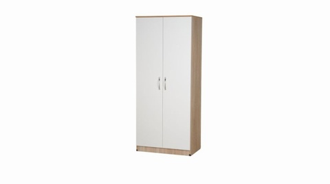 Budget 2-door White Wardrobe