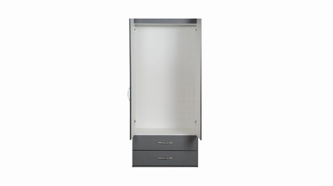 Budget 2-door Grey Combi Wardrobe