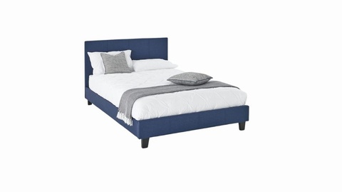 Chester Navy Fabric Bed Frame
