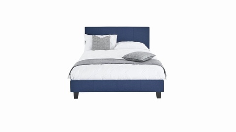 Chester Navy Fabric Bed Frame